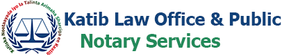 Katib Law Office and Notary Services Logo